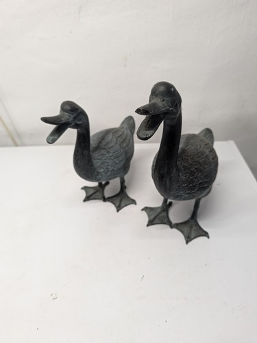 Bronze enten paar tierfiguren - bronze,