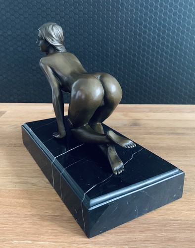 Bronzefigur jungfrau skulptur - bronzefigur,
