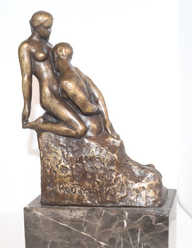 Bronze skulptur figur die - skulptur,