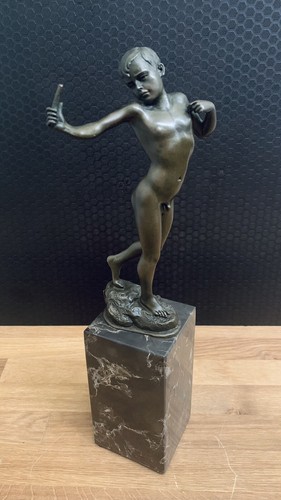 Bronzefigur jüngling cm - bronzefigur,