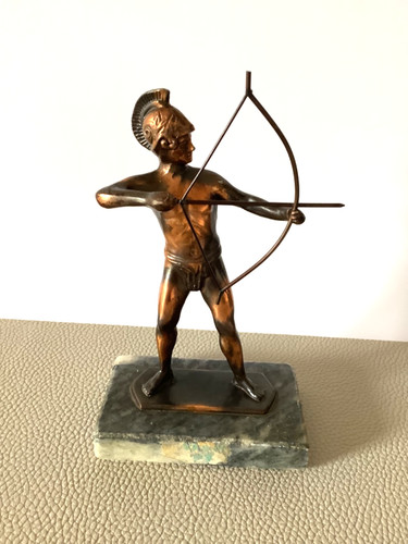 Echte bronze figur - bronze,