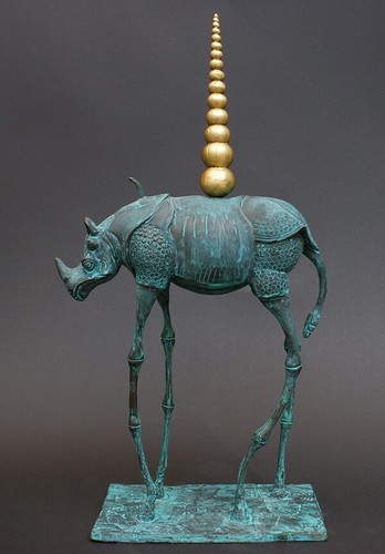 Bronzefigur cosmic rhino by - rhino",