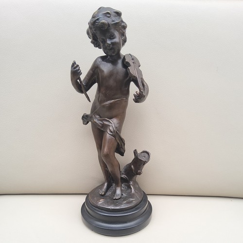 Bronze skulptur figur putto - skulptur,