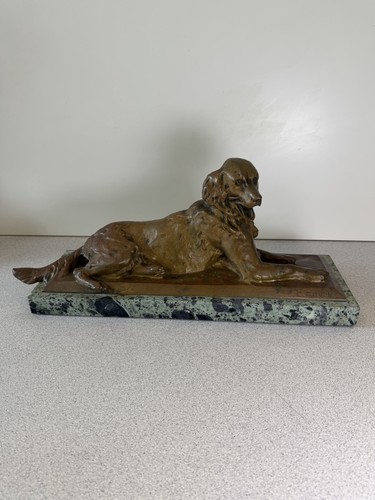 Bronze skulptur hund - skulptur,