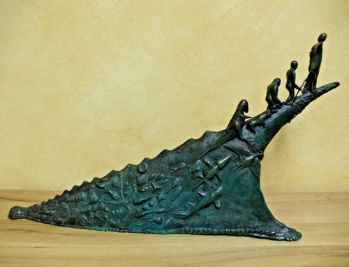 Bronze skulptur signiert - bronze, |