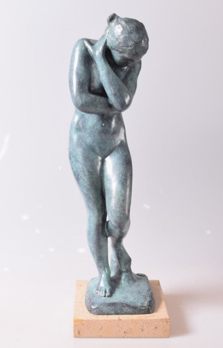Bronzeskulptur eva nude - bronzeskulptur, frau
