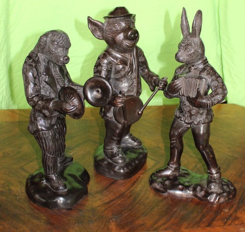 Bronze figuren musiker - bronze, (?)