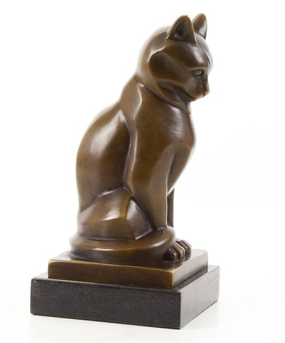 Katze bronzeskulptur bronze - katze,