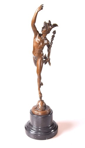 Bronzefigur mercury bronze - bronzefigur,