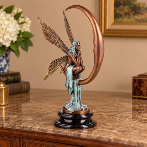 Bronze skulptur fee mit - skulptur,