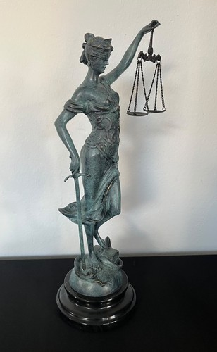 Bronze justitia statue - bronze, /