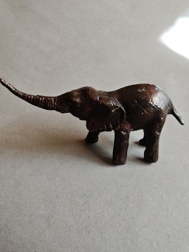 Kleine bronze figur - elefant,