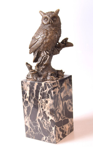 Bronze figur eule - eule, uhu