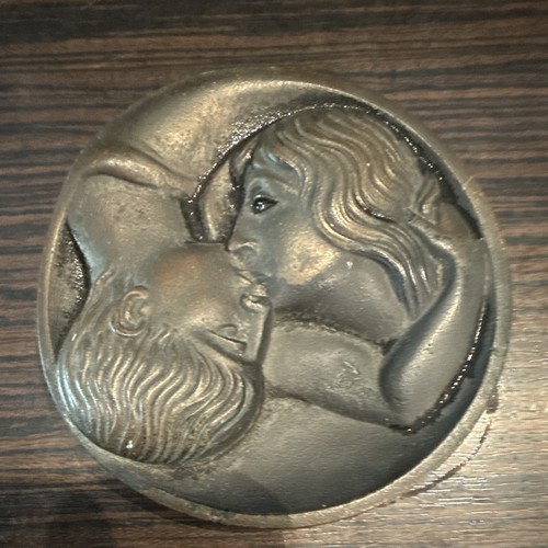 Bronze relief medaillon rund - bronze,