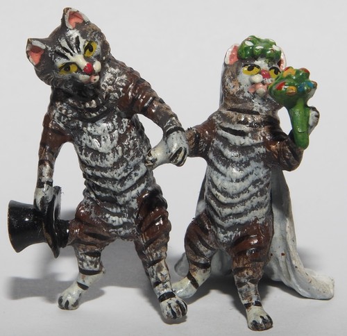 Wiener bronze katzenpaar - wiener,