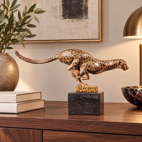 Bronze skulptur panther - bronze,