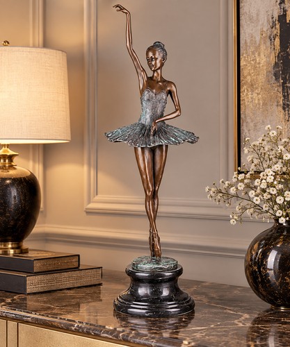 Bronze skulptur ballerina mit - skulptur,