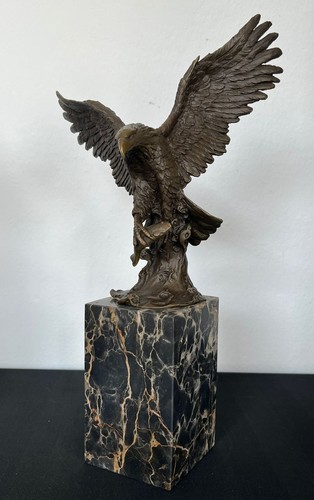 Bronze adler mit fisch - bronze,