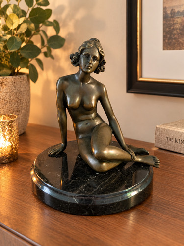 Bronze skulptur sitzender - bronze,