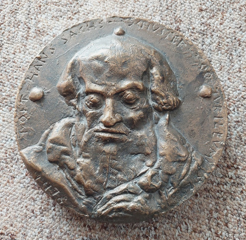 Massive bronze medaille - massive,