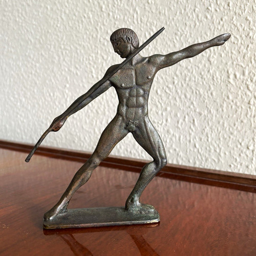 Bronze skulptur speerwerfer - bronze, /