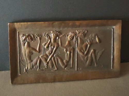 Bronze tafel - tafel, (briefbeschwerer)