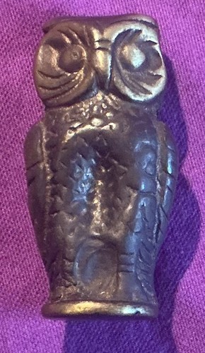 Bronzefigur kleine eule cm - bronzefigur,