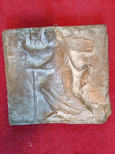 Relief bronze christus der - bronze,