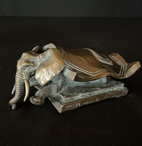 Rainer hercks bronze - hercks, elefant