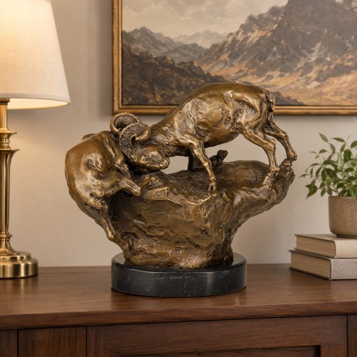 Bronze skulptur kämpfende - bronze,